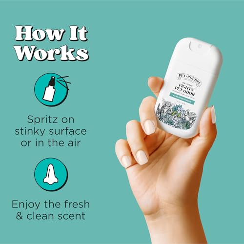 Poo-Pourri Pawsitively Fresh Pocket Deodorizer Spray – Dog & Cat Odor Remover – Plant Based Ingredients – Vet Recommended...
