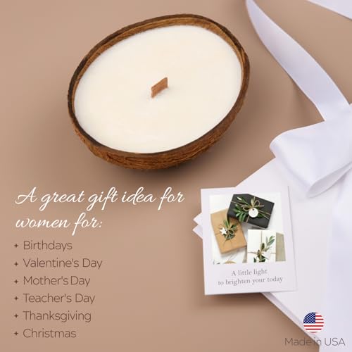 Badalyan Art Studio – Scented Candles Clearance | Coconut Shell Soy Wax Candle with Wooden Wick | Candles for Home Décor |...