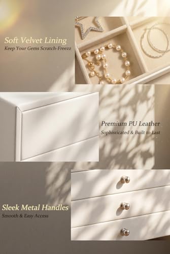 GUKA Large Jewelry Box, Jewelry Case with 10 Drawers for Big and Small Jewelry, Jewelry Storage Organizer for Watch Earrin...