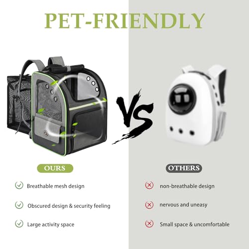 Cat Carrier Backpack, Large Cat Backpack Carrier Soft, Expandable Airline Approved Cat Carrier for Small Dogs Puppies Medi...