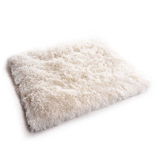 4CLAWS Furry Pet Bed/Mat (Convertible) - White