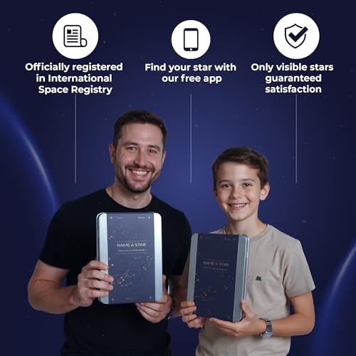 Name a Star Gift Box – Personalized Star Kit, Star Certificate, Galaxy Pass, 3D Greeting Card & Night Sky Poster – Unique ...