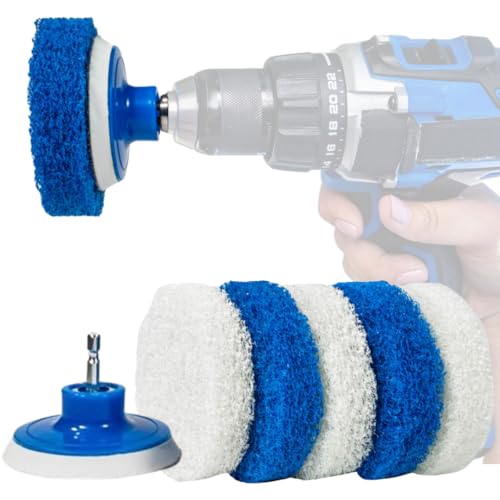 RotoScrub 7 Pack Multi-Purpose Drill Brush Kit for Cleaning Bathrooms, Showers, Tubs, Tile, Floors, Sinks, Toilets, Grout ...