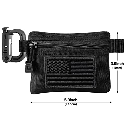 FRTKK 2 Pack Tactical Compact EDC Pouches Military Molle Utility Pouch Accessories Organizer Pouch Coin Purse Keychain Poc...