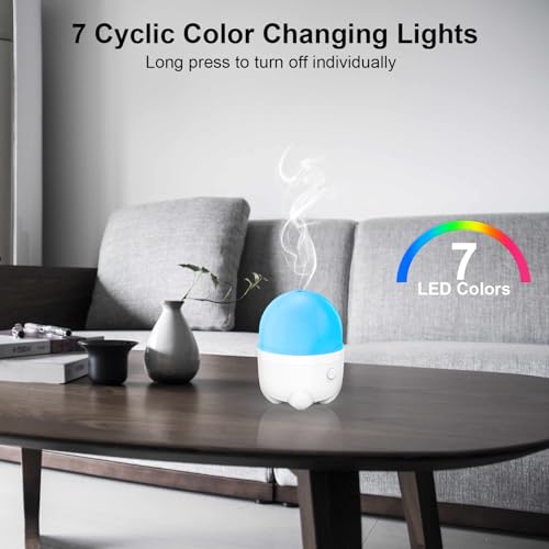 Marchred 150ML Cordless Essential Oil Diffuser, Rechargeable Battery Powered Diffuser, Small Portable Aromatherapy Air Hum...