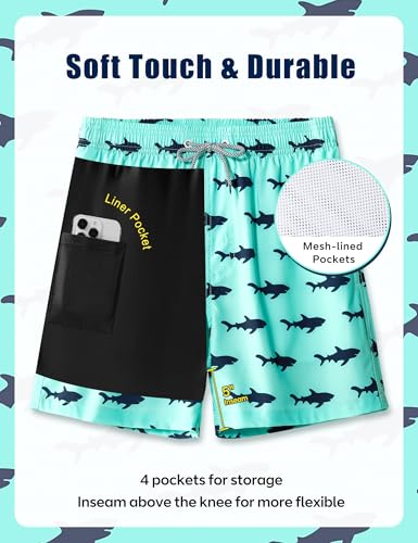 APTRO Men's Swim Trunks with Compression Liner 5 Inch Bathing Suit Beach Swimsuits