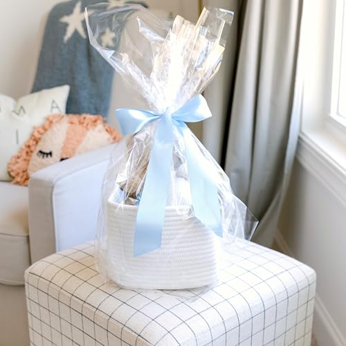 NaturalCozy Storage Cubes 9”x9”x7”Cotton Rope Woven Baskets for Organizing 3-Pack | 9 Inch Cube Storage Bin | Small Basket...