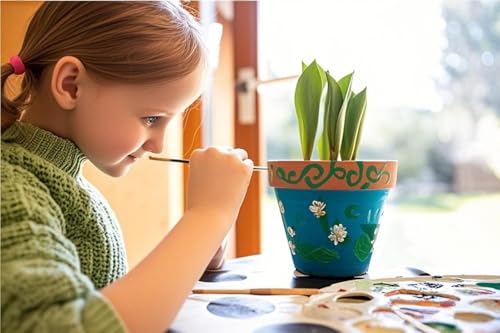 Paint & Plant Flower Growing Gardening Kit with 3 Pots for Kidz - Gardening Tools Set Easter Gifts for Girlz & Boyz Agez ...