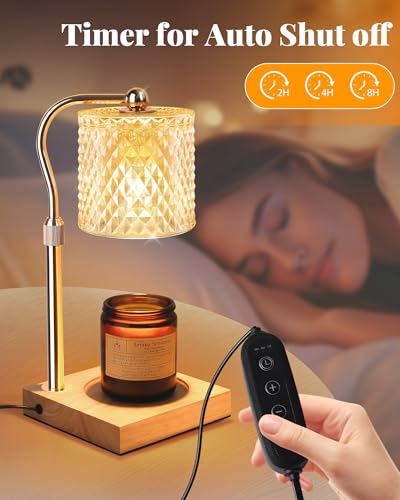 Linstaine Candle Warmer Lamp with Timer Dimmer Adjustable Height, Mothers Day Gifts for Mom, Birthday Gifts for Women, Hou...