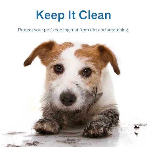 The Green Pet Shop Dog Cooling Mat Cover - Small, Nude/Pink - Protect Your Cool Pet Pad from Dirt & Damage - Machine Washable