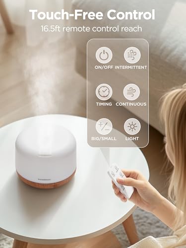 InnoGear Aromatherapy Diffuser & 10 Essential Oils Set, 500ml Essential Oil Diffuser with Remote Control Mother's Gift Ult...
