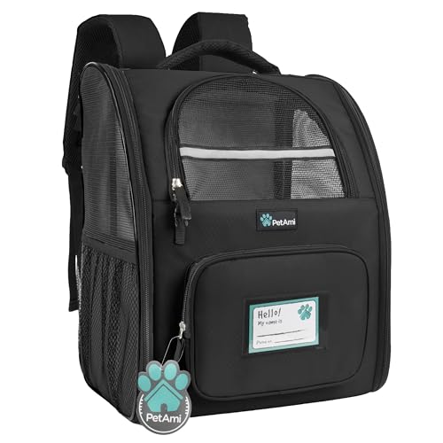 PetAmi Dog Backpack Carrier for Small Large Cat, Pet, Puppy, Ventilated Pet Hiking Backpack Travel Bag, Airline Approved C...