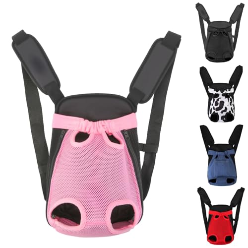 Inspack Dog Backpack Carrier/Cat Carrier, Adjustable Pet Front Carriers Travel Bag for Puppy Medium Dogs, Legs Out, Soft V...