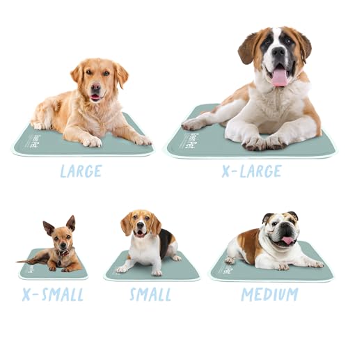 The Green Pet Shop Cool Pet Pad - Extra Small, Sage Grey - Self-Cooling, Pressure Activated Mat for Dogs & Cats from 0-8 l...