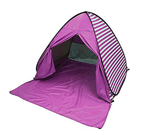 YBK Tech New Stripe Style Automatic Pop Up Beach Tent UV Protection Instant Portable Quick Cabana Sun Shelter for 2-3 Pers...