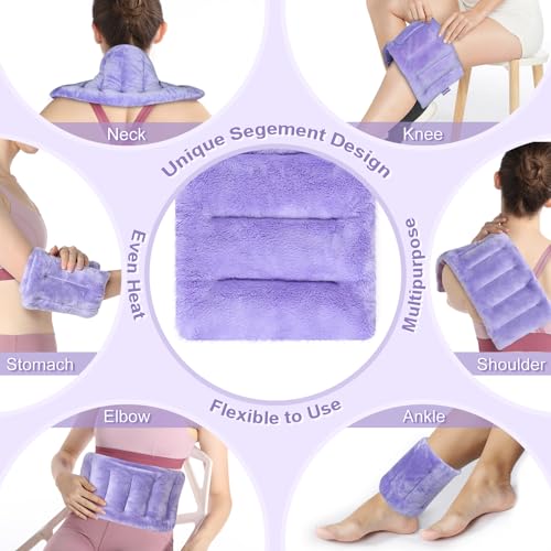 SuzziPad Microwave Heating Pad for Neck Shoulder Back, 7x16 Microwavable Moist Heat Pack, Warm Compress Hot Pack, Flaxseed...