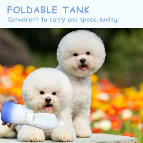MITOCAPY Outdoor Dog Water Bottle Portable,Food Grade Plastic Travel Water Bowl for Dogs,Dog Water Bowl Dispenser for Pupp...