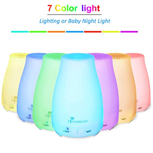 Diffuserlove Essential Oil Diffusers 200ML Remote Control Ultrasonic Mist Humidifiers BPA-Free Aromatherapy Diffuser with ...