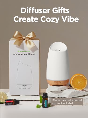InnoGear 150ml Ceramic Oil Diffuser, Handcrafted Stone Essential Oil Diffuser Aromatherapy Diffusers Ultrasonic Cool Mist ...