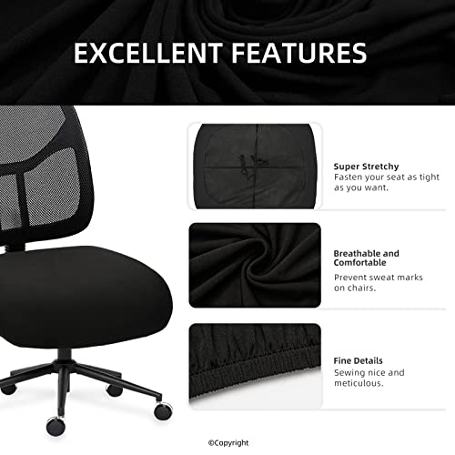 DIVA EN CAMINO DEC Water-Resistant Stretchable Desk Office Chair Seat Cushion Covers - Universal Spandex Computer Chair Sl...