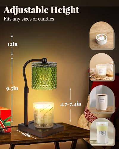 Linstaine Candle Warmer Lamp with Timer Dimmer Adjustable Height, Birthday Gifts for Women, House Warming New Home Decor G...