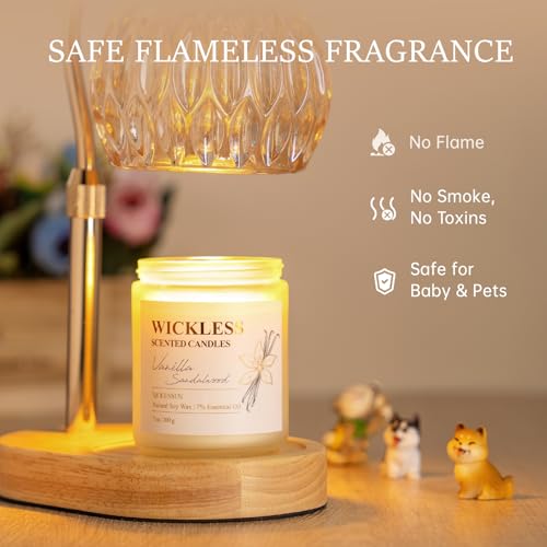 Vanilla Sandalwood Wickless Candle for Candle Warmer Lamp with 10ml Essential Oil for Custom Aroma, Flameless Non-Toxic So...