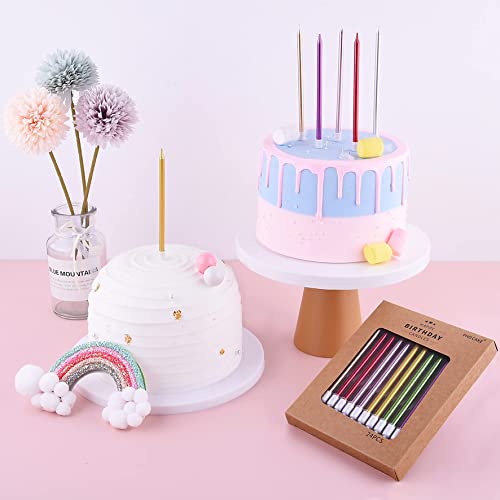 PHD CAKE Gold Long Thin Metallic Birthday Candles, Cake Candles, Birthday Parties, Wedding Decorations, Party Candles, Cak...