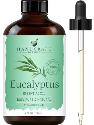 Handcraft Blends Eucalyptus Essential Oil – Huge 4 Fl Oz – 100% Pure and Natural – Premium Grade Essential Oil for Diffuse...