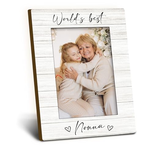Foyoulame Nonna Grandma 4x6 Picture Frame, Mother's Day Gifts for Grandma Birthday Wooden Picture Frame, Best Grandmother ...