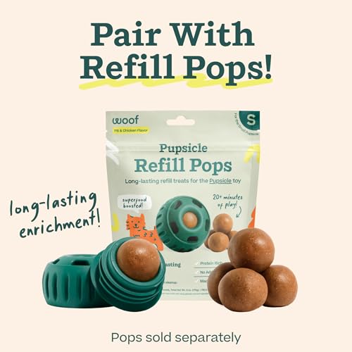 WOOF Pupsicle - Long-Lasting Interactive Dog Ball Toy to Keep Your Pup Busy and Distracted - Safe for Dogs - Low-Mess Desi...