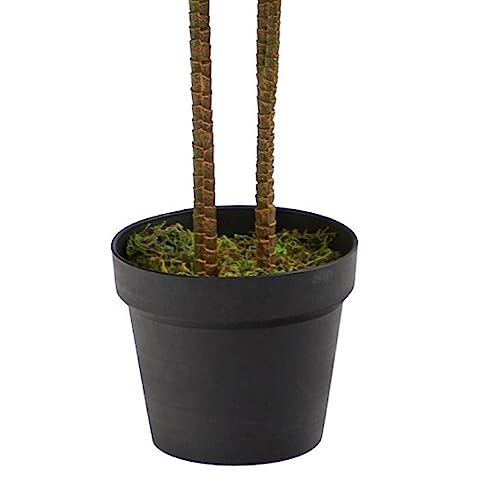 Nearly Natural 48in Artificial Dracaena with Real Touch Leaves and Multi Tonal Trunks, Large Indoor Silk Plant with Pot, M...