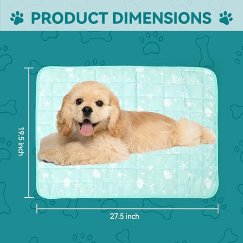 SUPRIY Pet Cooling Mat for Dogs & Cats - Qmax 0.4 Waterproof Cooling Pad, Summer Heat Relief Mat with Japanese Polyester T...