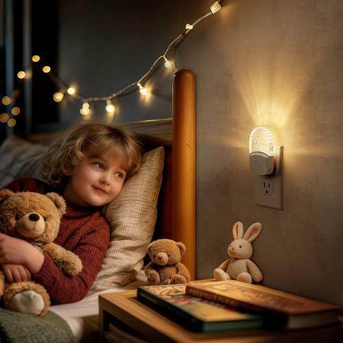 Night Lights Plug Into Wall [2 Pack], Color Changing Night Light for Kids, 8-Color RGB LED Nightlight with Dusk to Dawn Se...