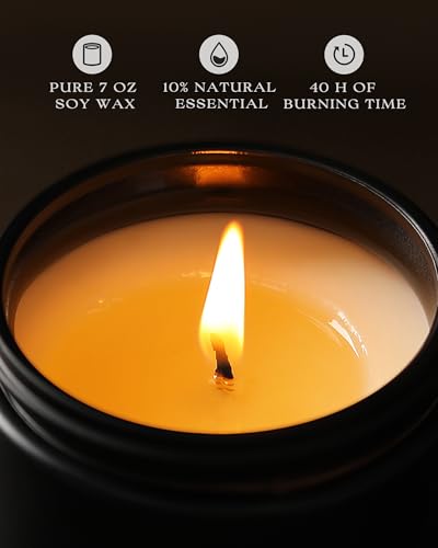 AOOVOO Scented Candles Gift Set - 6 Pack Men Candles for Home Scented, 42 oz Soy Candle for Men, 300 Hour Long Lasting Can...