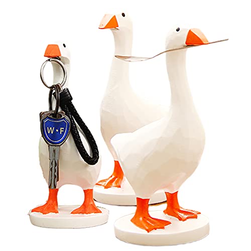 GRAPMKTG Magnetic Goose Key Holder Cute Home Decor Kawaii Room Office Table Desk Decor Aesthetic Funny Bedroom Decor House...