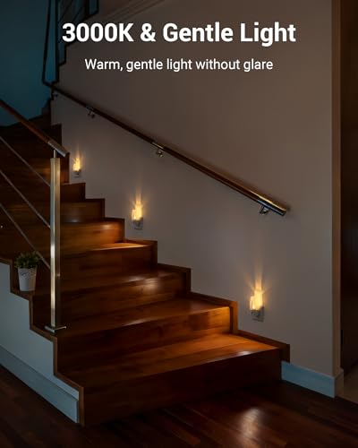 DEWENWILS Plug in Night Light with Switch, Manual ON Off LED Nightlight for Kids, Nursery, Bedroom, Bathroom, Hallway, Sta...