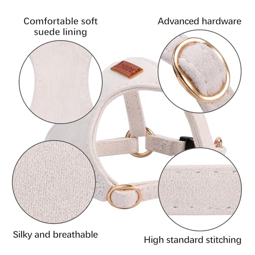 No Pull Dog Harness- Lightweight, Soft, Adjustable Small Harness Collar and Leash Set, Suitable for Cats Puppy Small and M...