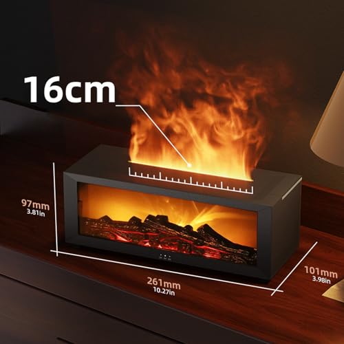 Fireplace Aroma Essential Oil Diffuser, 150ml Ultrasonic Humidifier, Scent Aroma Diffuser with Remote Control & Timer for ...