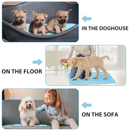 Dog Cooling Mat, Upgraded Arc-Chill Cooling Mat for Dogs Q-Max>0.4, Washable Dog Cooling Pad, Non-Slip Portable Cooling Pa...