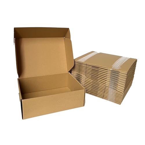 easycustomerlee 12x9x4 Small Shipping Boxes Set of 20 Brown Corrugated Cardboard Mailer Boxes for Packaging Small Business...