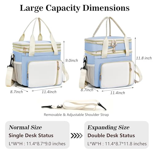 BAGNN Lunch Box & Lunch Bag for Women, Large Insulated Adult Lunch Box Leakproof Lunchbox Cooler Bag for Work Picnic Beac...