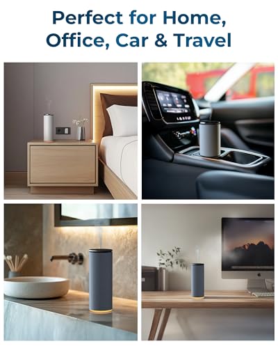 Cooper Bliss Waterless Diffuser for Essential Oils, Pure Aroma Zero Water, Cordless 10-hr Battery Operated Oil Diffuser Ma...