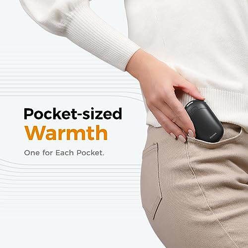 OCOOPA Magnetic Hand Warmers Rechargeable 2 Pack, UL Safety Heat 100-126°F, 3-Settings, Pocket-Sized, Max. 8 Hrs Long Last...