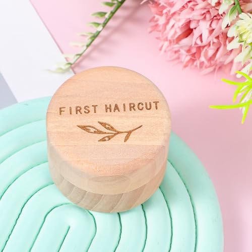 Hpmjz Memorial Box Engraved Wooden Round Newborn Wood Case Baby Keepsake Tooth Box Fetal Hair Memorial Storage Container C...