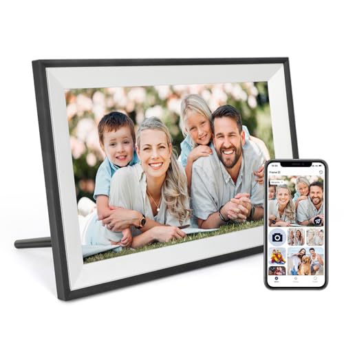 Digital Picture Frame 10.1 Inch WiFi Digital Photo Frame IPS HD Touch Screen Smart Cloud Photo Frame with 32GB Storage, Au...