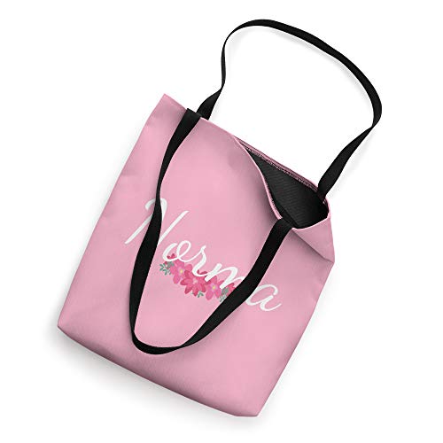 Custom Norma Gift Personalized Name Flowers Floral Pink Tote Bag