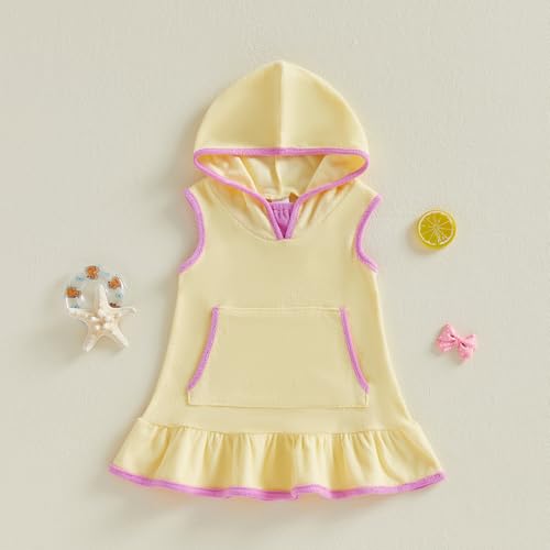 citgeett Toddler Little Girl Swim Cover Up Beach Towel Robe Bathing Suit Cover Ups Swimsuit Summer Baby Beach Essentials