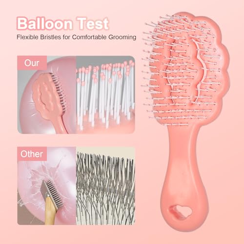 MAEELOU Cloud Shape Small Dog Grooming Brush - Perfect for Shih Tzus, Yorkies, and Maltipoos - Ideal Puppy Hair Brushes fo...
