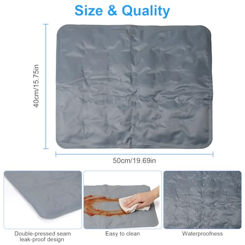 Reusable Freezable Ice Mat - 2 Pack, 19.7 x 15.7 Inch Charcuterie Chilling Mats for Cheese, Deli, Sushi & More, Keeping Fo...