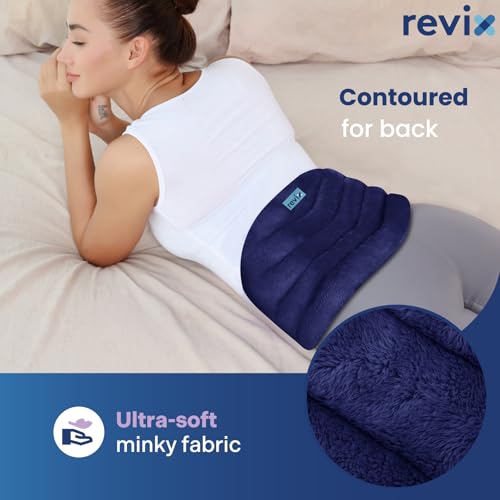 REVIX Microwavable Heating Pad for Back, Extra Large Microwave Heating Wrap for Waist, Stomach, and Shoulders, Moist Heat ...